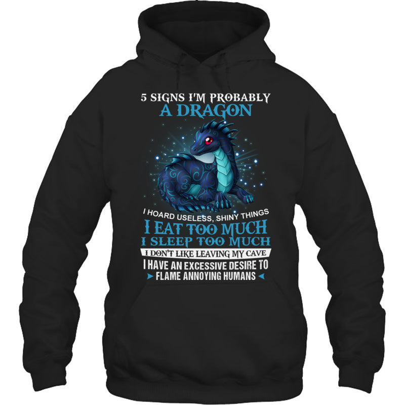 BlackHoodie5SignsImProbablyADragonGiftForDragonLovers