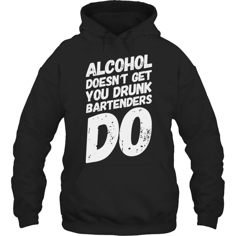 BlackHoodieFunnyBartenderHumorDrunkBartenderTShirt