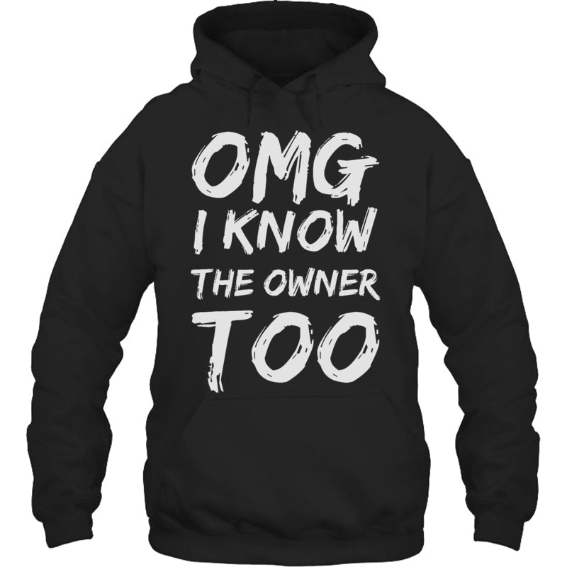 BlackHoodieIKnowTheOwnerTooFunnyBartenderBouncerPubBartenderTShirt