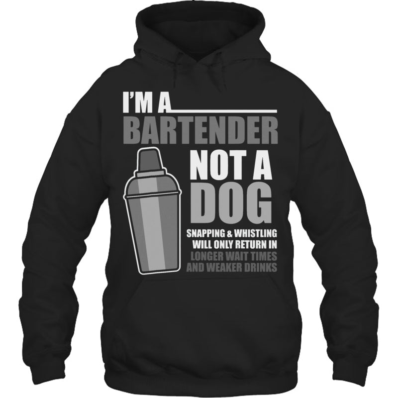 BlackHoodieMixologistImABartenderNotADogBartenderBartendingBartenderTShirt