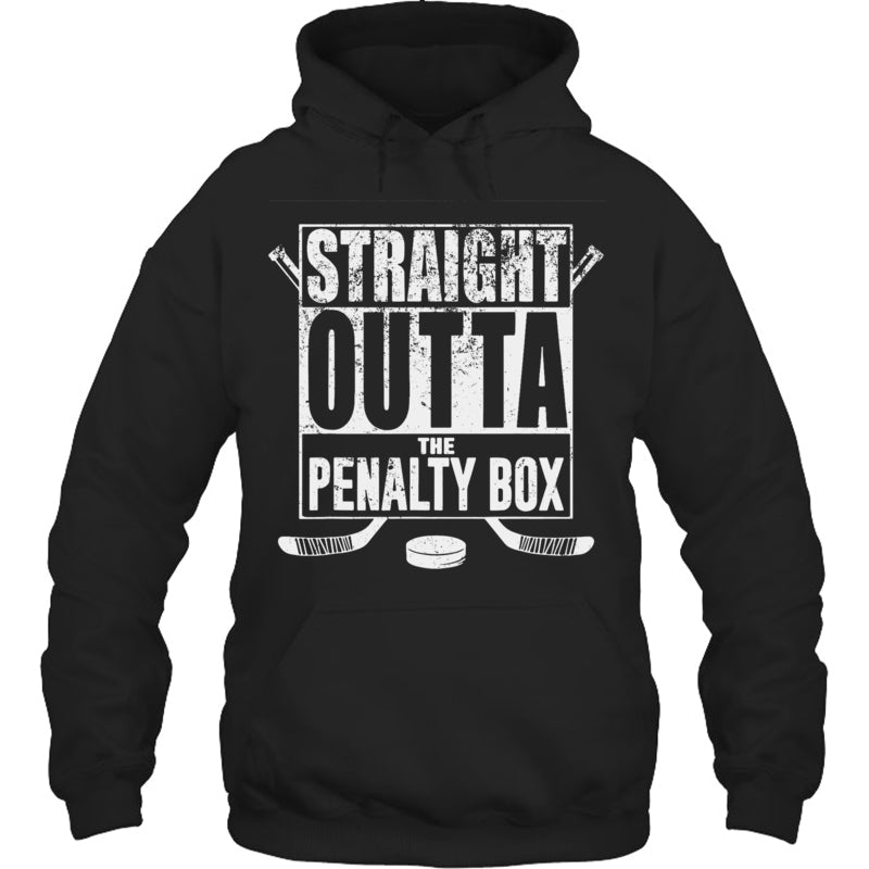 BlackHoodieStraightOuttaThePenaltyBoxGiftForIceHockeyFanIceHockeyPlayerV2