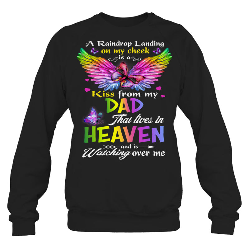 BlackSweatshirtInRaindropLandingMemoryOfDadAngelKnowHeavenBeautifulPlaceMemoriesHeaven
