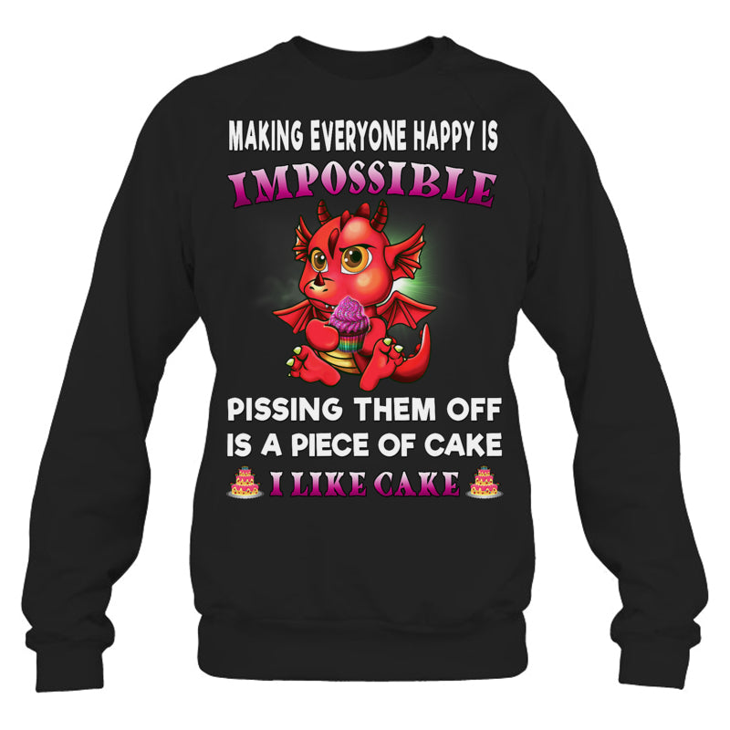 BlackSweatshirtMakingEveryoneHappyIsInpossibleFunnyDragonShirtWomenGiftForDragonLovers