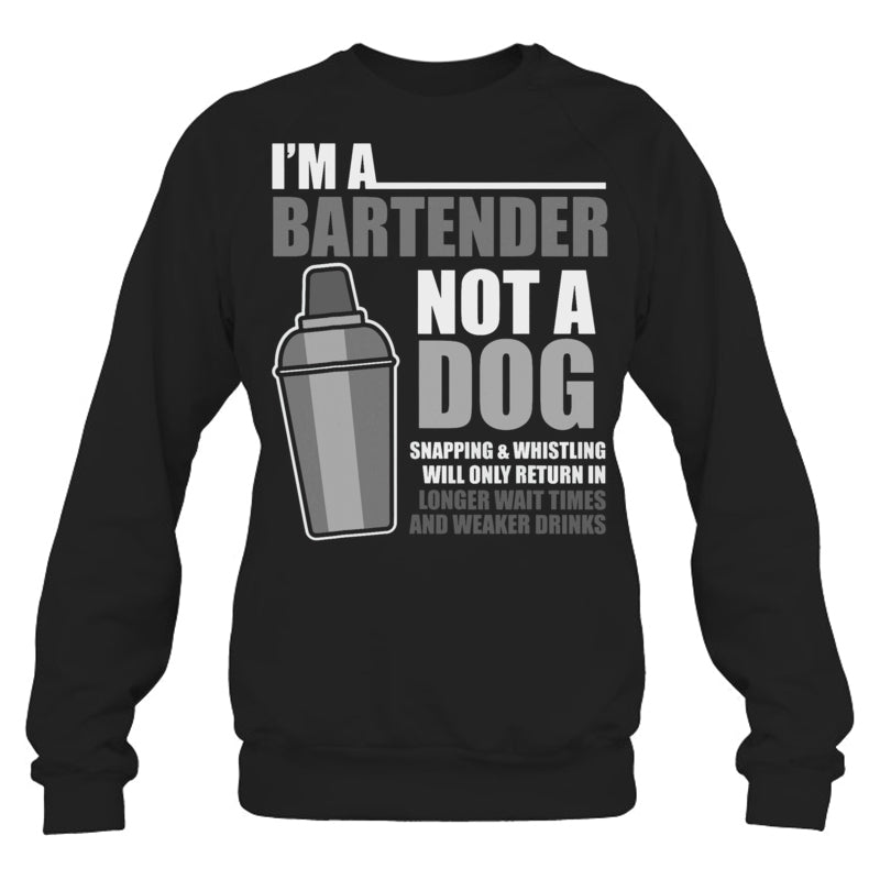 BlackSweatshirtMixologistImABartenderNotADogBartenderBartendingBartenderTShirt