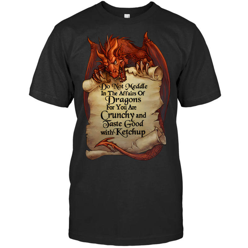 BlackTshirtDoNotMeddleInTheAffarisOfDragonsGiftForDragonLovers