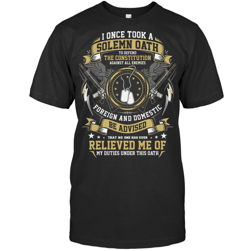 BlackTshirtIOnceTookASolemnOathGiftForVeteran