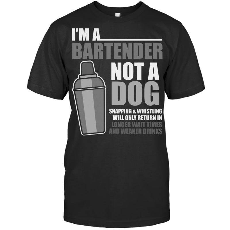 BlackTshirtMixologistImABartenderNotADogBartenderBartendingBartenderTShirt