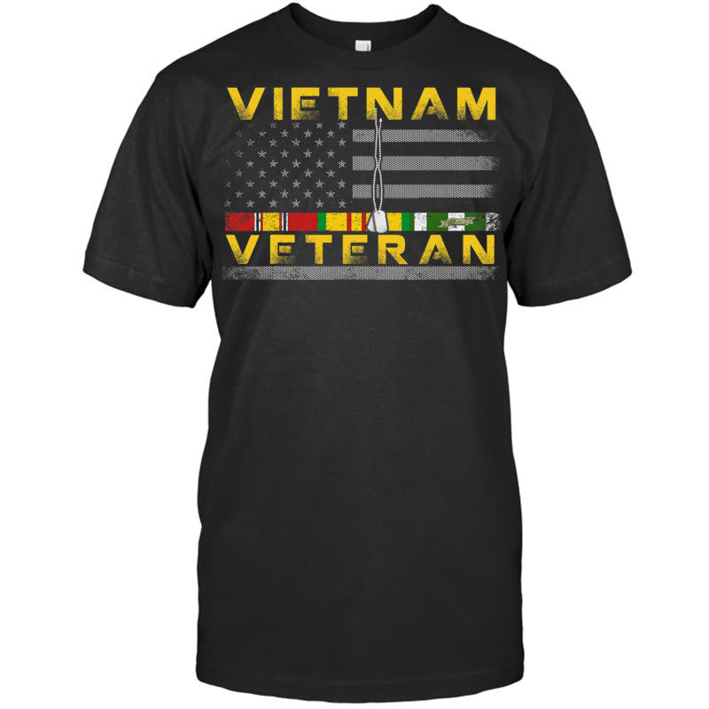 BlackTshirtVietnamVeteranUSFlagGiftVietnamWarVetVeteranGiftForVeteran