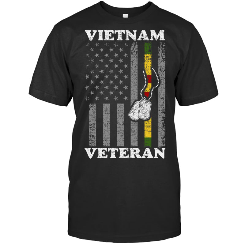 BlackTshirtVietnamVeteranUSFlagGiftVietnamWarVetVeteranGiftForVeteranV2