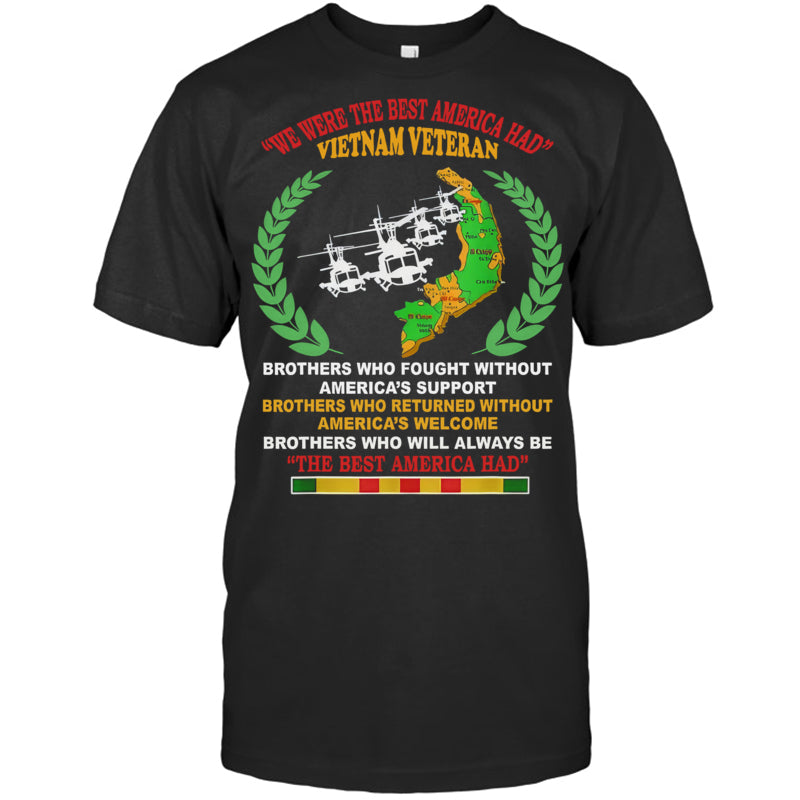 BlackTshirtWeWereTheBestAmericaHadVietnamVeteranGiftForVeteran