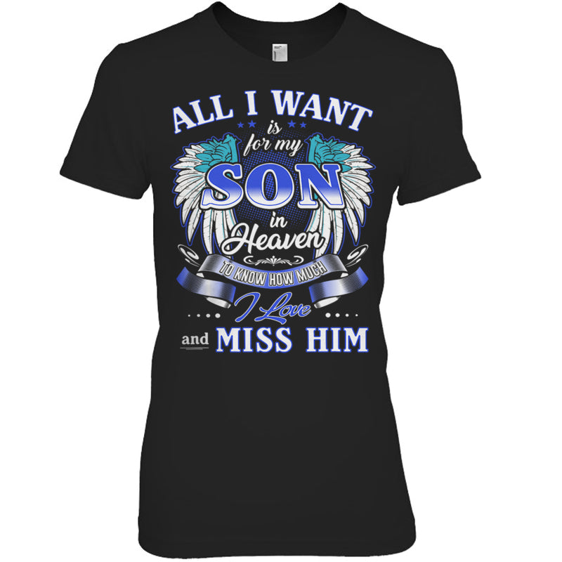 BlackWomanTshirtAllIWantIsForMySonInHeaven