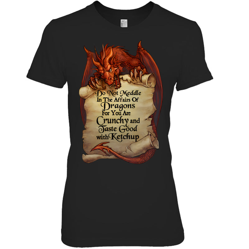 BlackWomanTshirtDoNotMeddleInTheAffarisOfDragonsGiftForDragonLovers