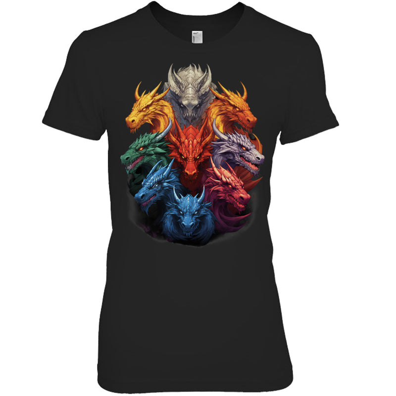 BlackWomanTshirtDragonLoversDragonTypesWomenMenDragonsGiftForDragonLovers