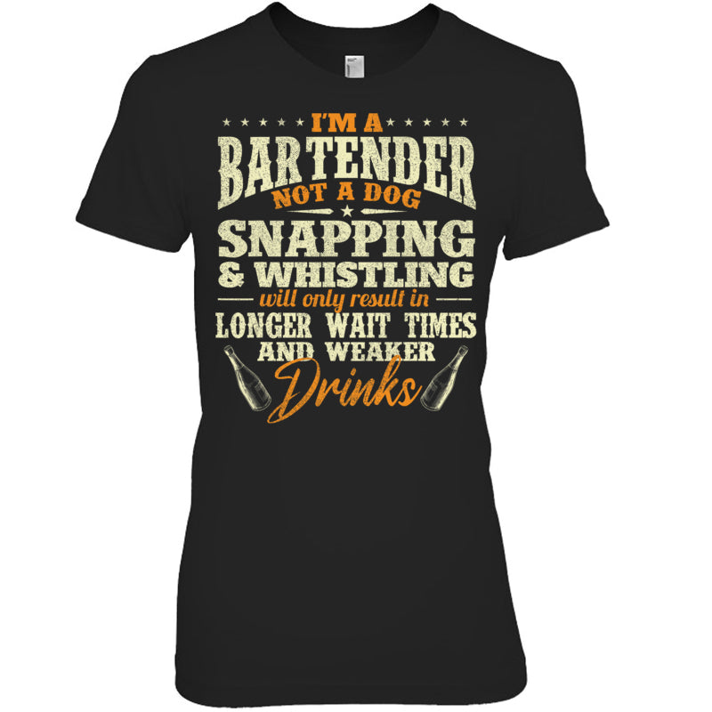 BlackWomanTshirtI_mABartenderNotADogGiftForBartender