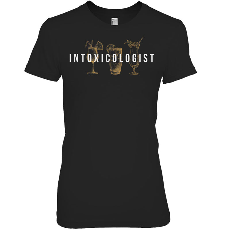 BlackWomanTshirtIntoxicologistBartenderTapsterBartendingBarPubOwnerGiftForBartender