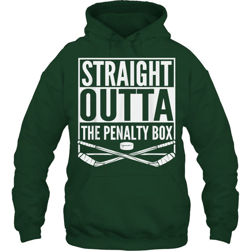 ForestGreenHoodieStraightOuttaThePenaltyBoxGiftForIceHockeyFanIceHockeyPlayer