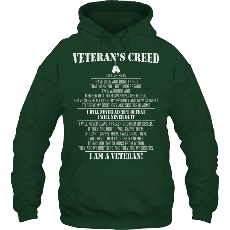 ForestGreenHoodieVeteran_sCreedI_mAVeteranIWillNeverAcceptDefeatIWillNeverQuitGiftForVeteran