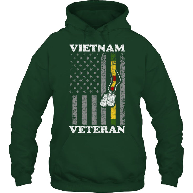 ForestGreenHoodieVietnamVeteranUSFlagGiftVietnamWarVetVeteranGiftForVeteranV2