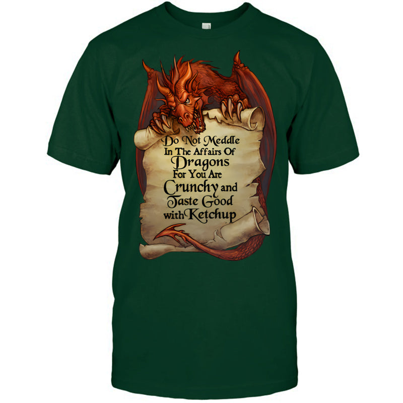 ForestGreenTshirtDoNotMeddleInTheAffarisOfDragonsGiftForDragonLovers