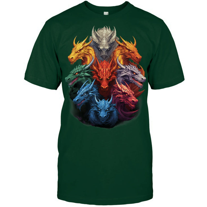 ForestGreenTshirtDragonLoversDragonTypesWomenMenDragonsGiftForDragonLovers