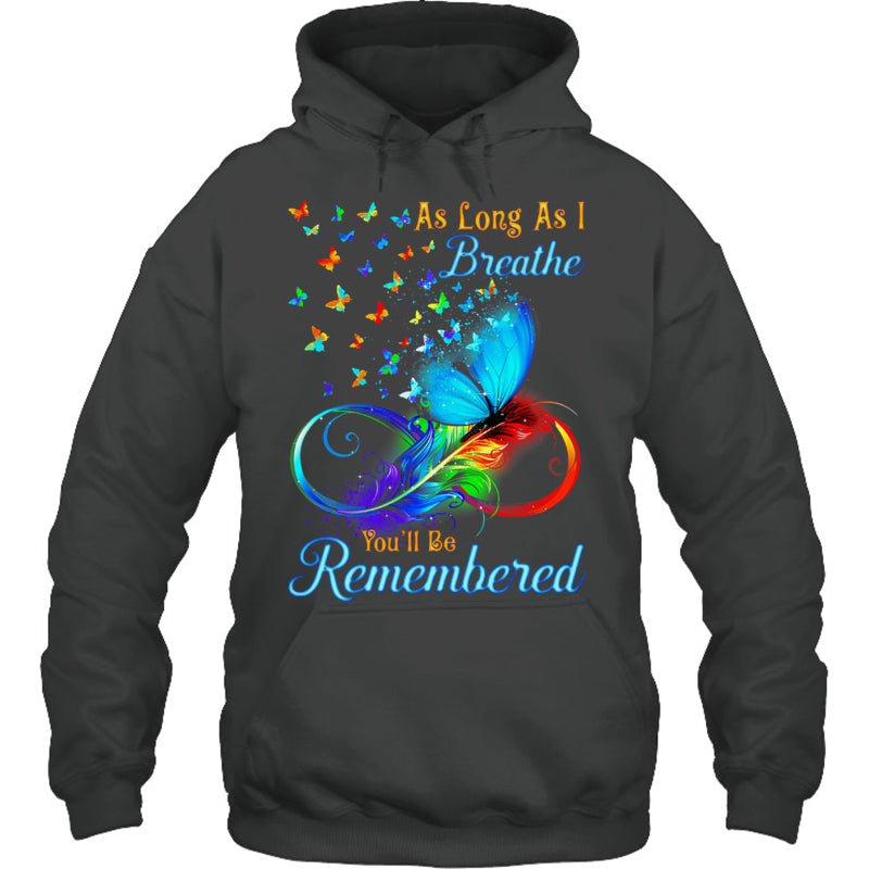 HeatherDarkGreyHoodieAsLongAsIBreatheYou_llBeRememberedButterflyHeaven