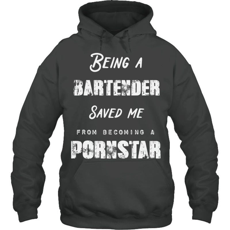 HeatherDarkGreyHoodieBeingABartenderSavedMeFromBecomingAPornstarGiftForBartender