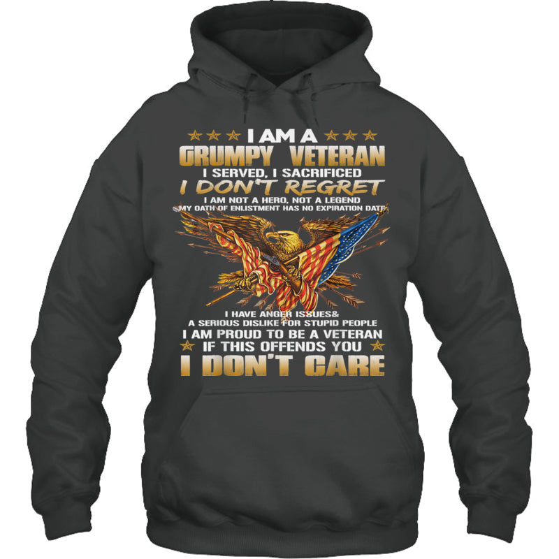 HeatherDarkGreyHoodieIAmAGrumpyVeteranIServedISacrificedIDon_tRegretGiftForVeteran