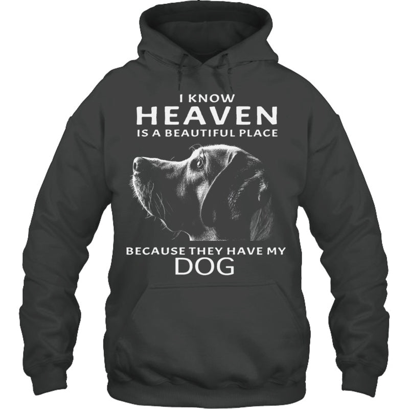 HeatherDarkGreyHoodieIKnowHeavenIsABeautifulPlaceBecauseTheyHaveMyDogHeaven