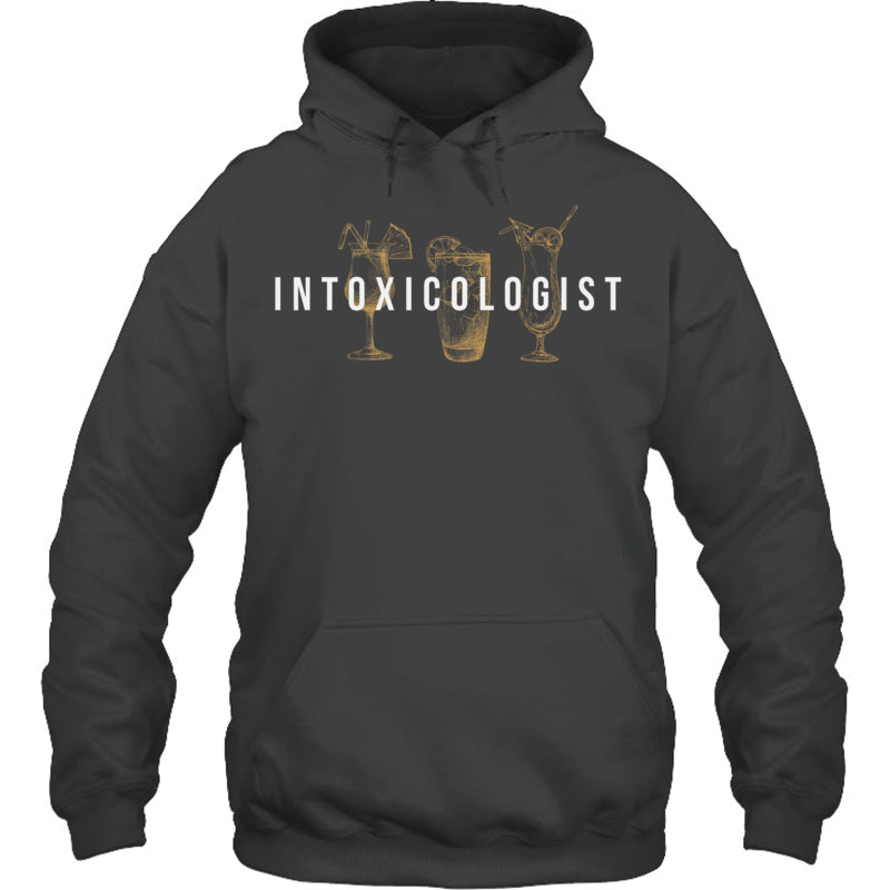 HeatherDarkGreyHoodieIntoxicologistBartenderTapsterBartendingBarPubOwnerGiftForBartender