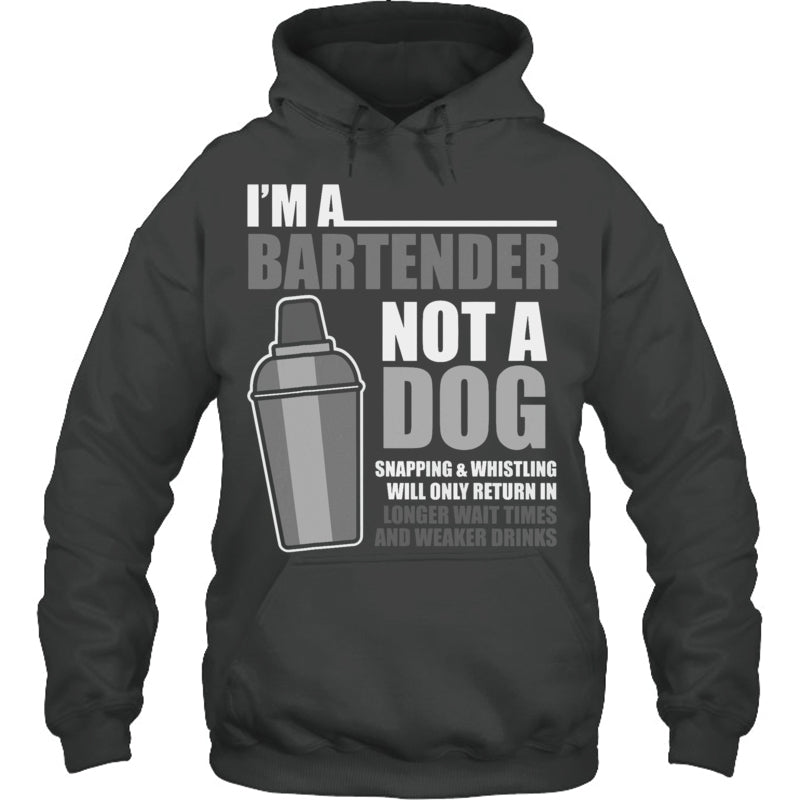 HeatherDarkGreyHoodieMixologistImABartenderNotADogBartenderBartendingBartenderTShirt