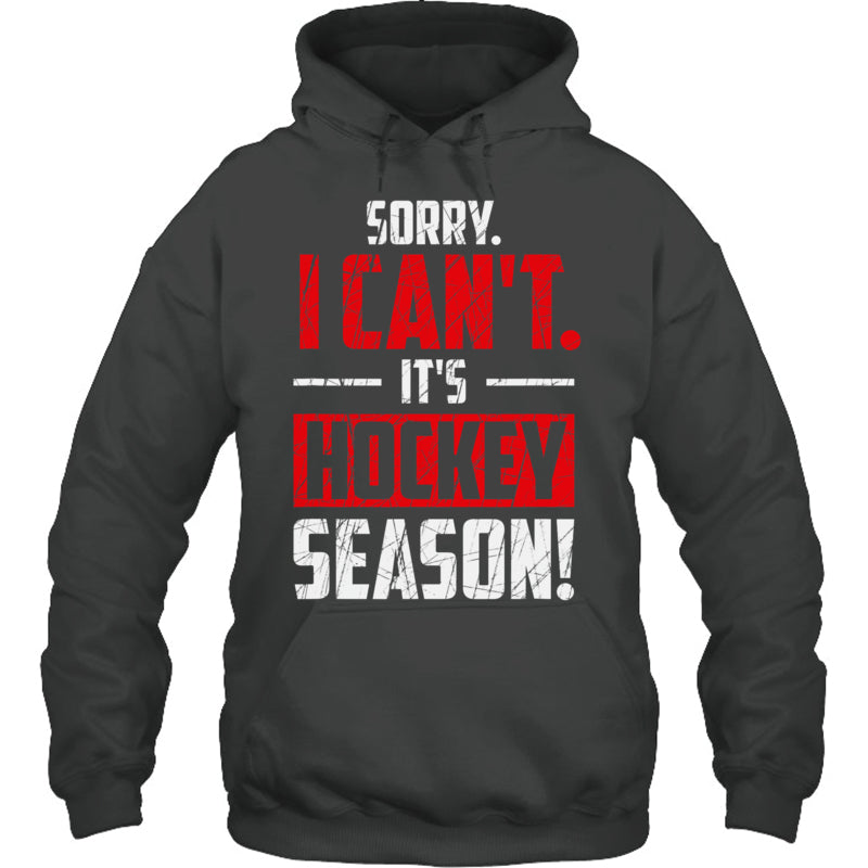 HeatherDarkGreyHoodieSorryICantItsHockeySeasonGiftForIceHockeyFanIceHockeyPlayer