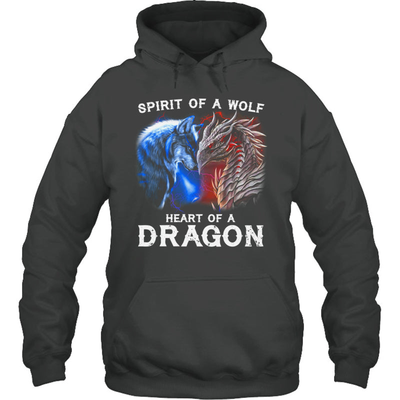 HeatherDarkGreyHoodieSpiritOfAWolfHeartOfADragonGiftForDragonLovers