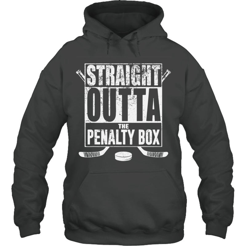HeatherDarkGreyHoodieStraightOuttaThePenaltyBoxGiftForIceHockeyFanIceHockeyPlayerV2