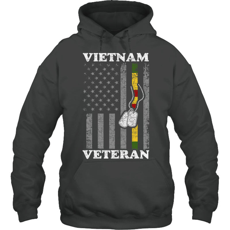HeatherDarkGreyHoodieVietnamVeteranUSFlagGiftVietnamWarVetVeteranGiftForVeteranV2