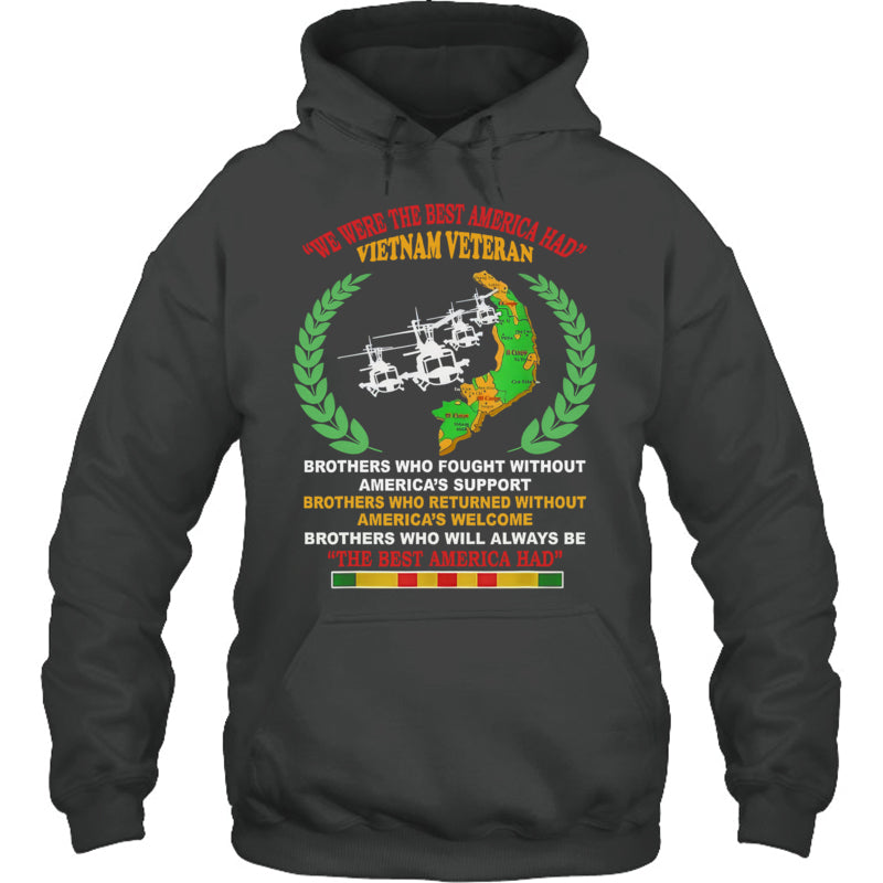 HeatherDarkGreyHoodieWeWereTheBestAmericaHadVietnamVeteranGiftForVeteran