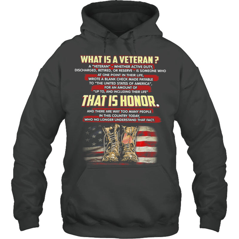 HeatherDarkGreyHoodieWhatIsAVeteranThatIsHonorGiftForVeteran