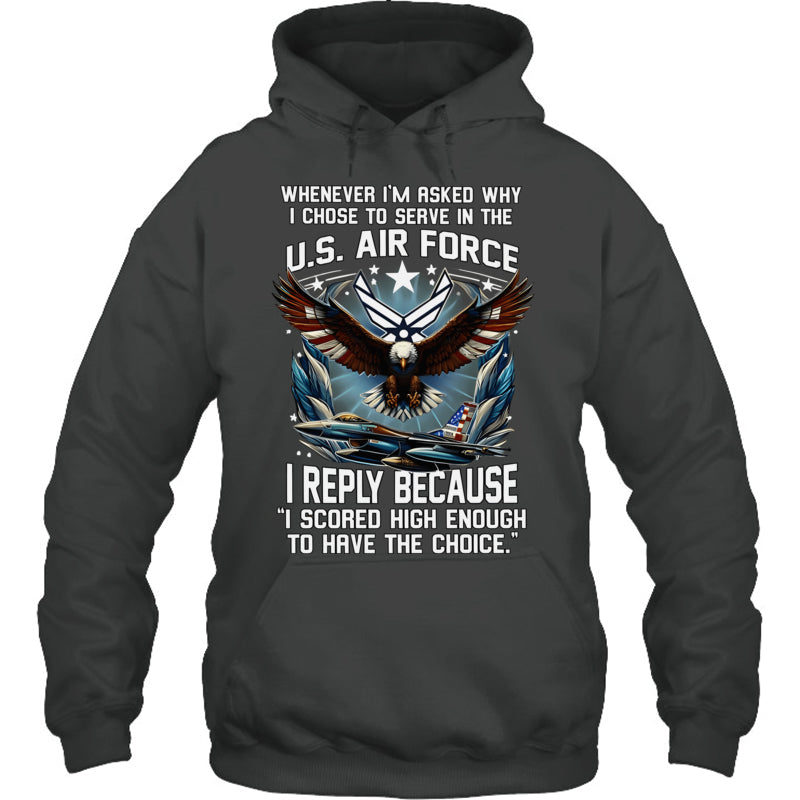 HeatherDarkGreyHoodieWheneverImAskedWhyIChoseToServeInTheUSAirForceGiftForVeteran