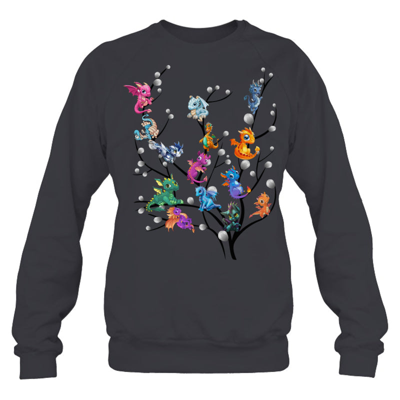HeatherDarkGreySweatshirtDragonTreeGiftForDragonLovers