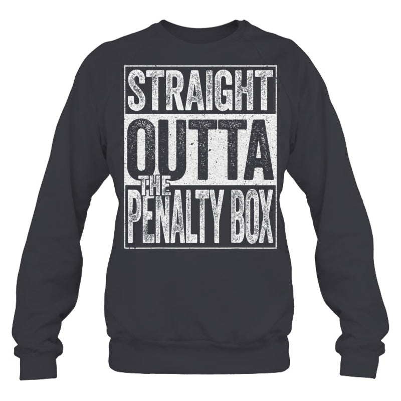 HeatherDarkGreySweatshirtStraightOuttaThePenaltyBoxGiftForIceHockeyFanIceHockeyPlayerV3