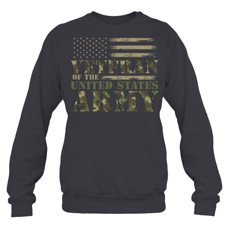 HeatherDarkGreySweatshirtVeteranOfTheUnitedStatesArmyCamouflageUSFlagVeteranGiftForVeteran