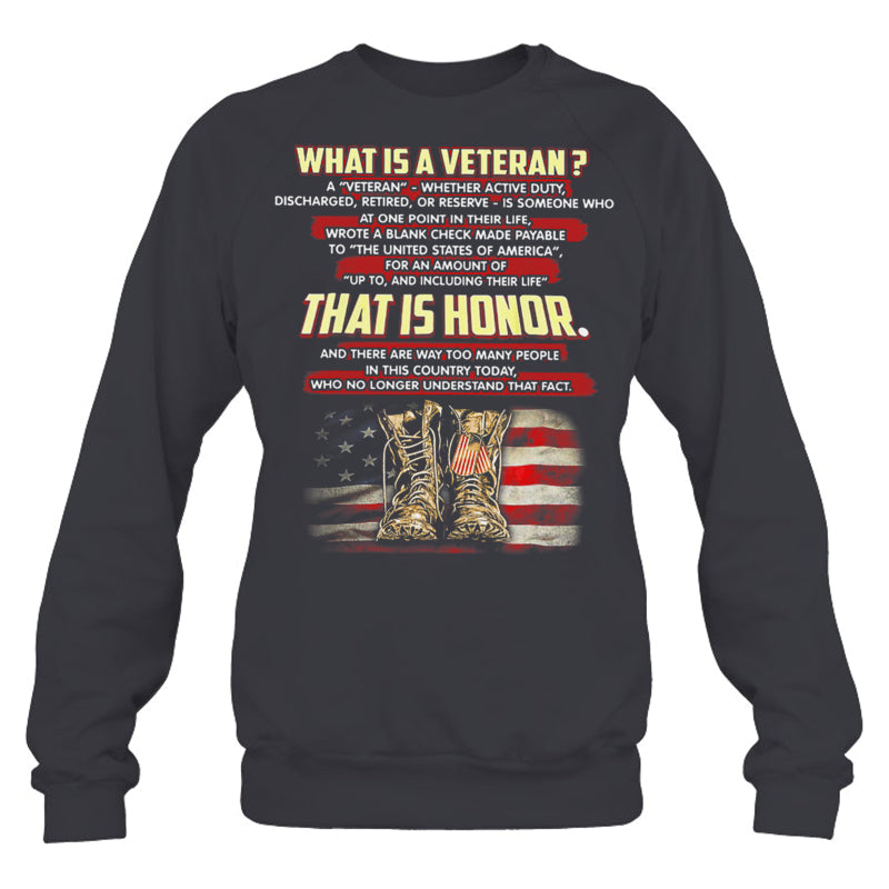 HeatherDarkGreySweatshirtWhatIsAVeteranThatIsHonorGiftForVeteran