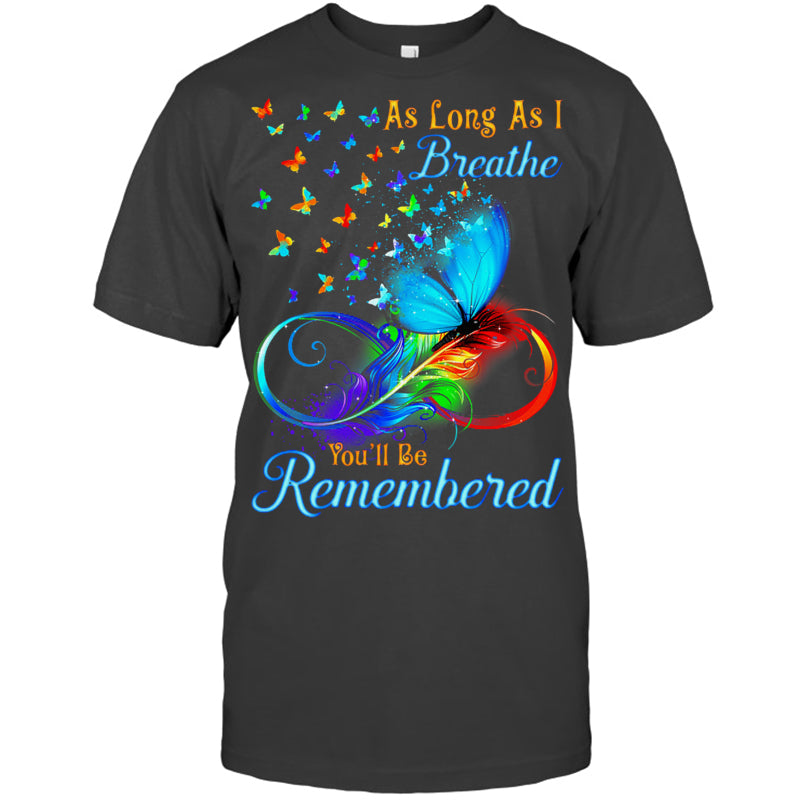 HeatherDarkGreyTshirtAsLongAsIBreatheYou_llBeRememberedButterflyHeaven