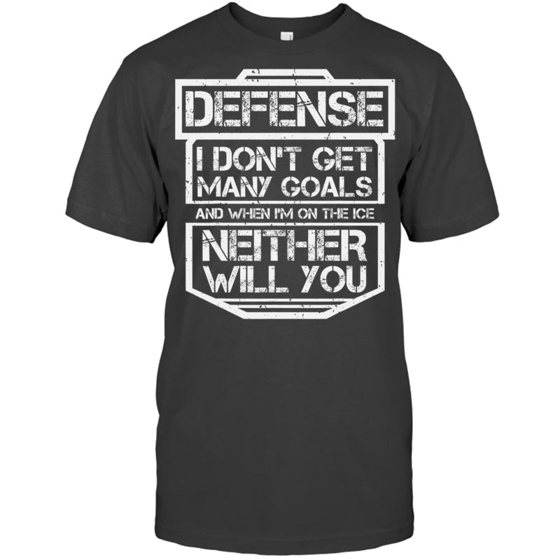 HeatherDarkGreyTshirtDefenseIDon_tGetManyGoalsGiftForIceHockeyFanIceHockeyPlayer