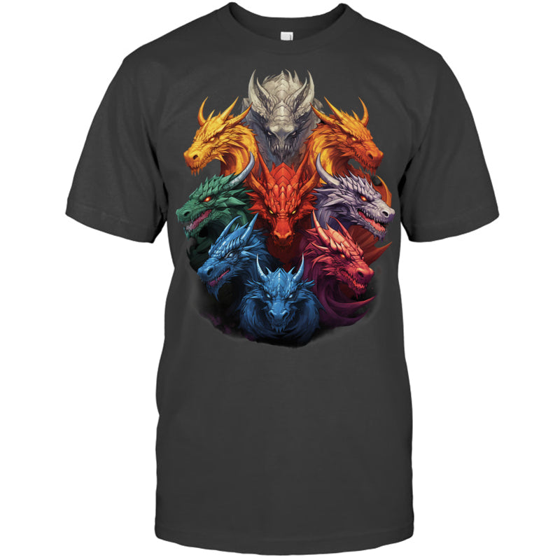 HeatherDarkGreyTshirtDragonLoversDragonTypesWomenMenDragonsGiftForDragonLovers