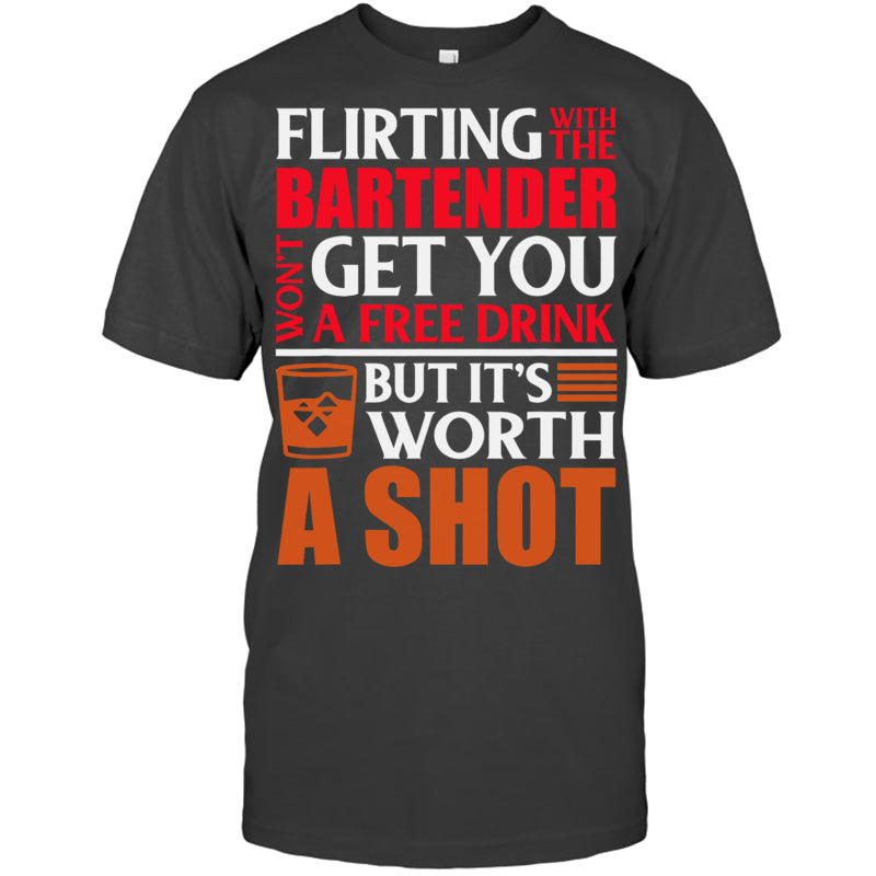 HeatherDarkGreyTshirtFlirtingWithTheBartenderWon_tGetYouAFreeDrinkGiftForBartender