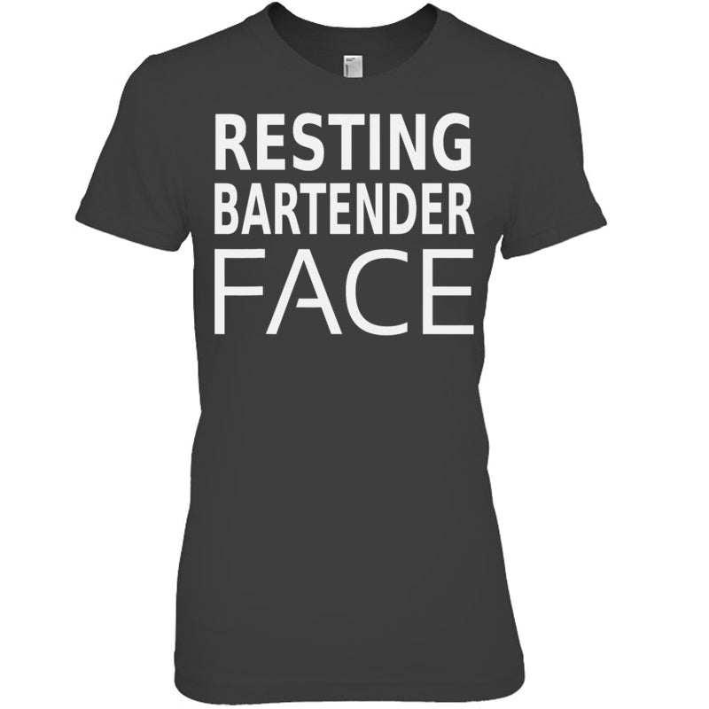 HeatherDarkGreyWomanTshirtFunnyBartendingRestingBartenderFaceGiftsForMenWomenBartenderTShirt