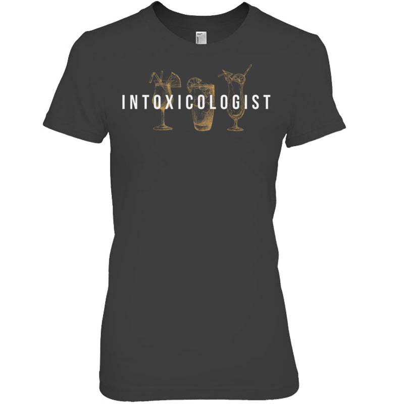 HeatherDarkGreyWomanTshirtIntoxicologistBartenderTapsterBartendingBarPubOwnerGiftForBartender