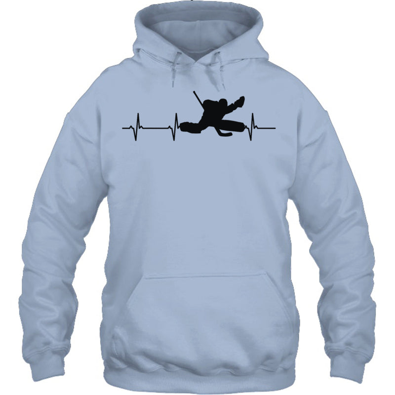LightBlueHoodieIceHockeyHeartbeatGoalieGiftForIceHockeyFanIceHockeyPlayer