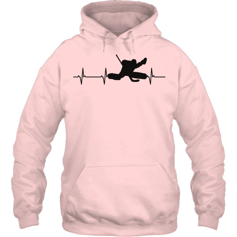 LightPinkHoodieIceHockeyHeartbeatGoalieGiftForIceHockeyFanIceHockeyPlayer