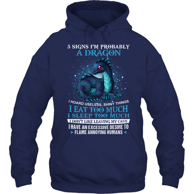 NavyHoodie5SignsImProbablyADragonGiftForDragonLovers
